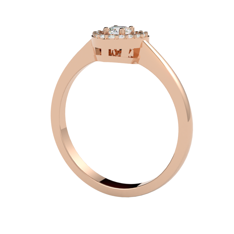 Pierścionek z diamentem Illume – złoto różowe 750 – GOLDPORT